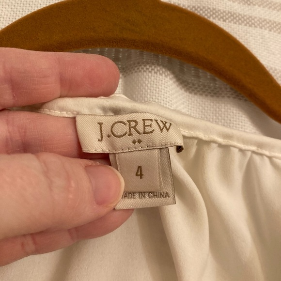 J. Crew white ruffle neck top - Picture 2 of 2